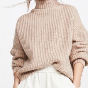 Anine Bing Cozy Oversize High-Neck Women's Sweater in Light Beige